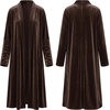 image:imageRVivimos Fall Jackets for Women Velvet Open Front CardiganDark Brown
