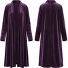 image:imageRVivimos Fall Jackets for Women Velvet Open Front CardiganDark Purple