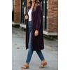 image:imageRVivimos Fall Jackets for Women Velvet Open Front CardiganDark Purple