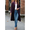 image:imageRVivimos Fall Jackets for Women Velvet Open Front CardiganDark Purple