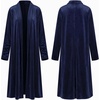 image:imageRVivimos Fall Jackets for Women Velvet Open Front CardiganNavy Blue
