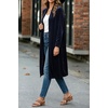 image:imageRVivimos Fall Jackets for Women Velvet Open Front CardiganNavy Blue