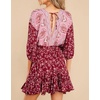 image:imageRVivimos Womens 34 Sleeve Floral Print Swing Mini DressRed