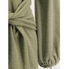 image:imageRVivimos Womens Fall Elegant Tie Waist Sweater Mini DressArmy Green