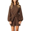 image:imageRVivimos Womens Fall Elegant Tie Waist Sweater Mini DressBrown