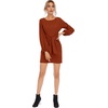 image:imageRVivimos Womens Fall Elegant Tie Waist Sweater Mini DressBurnt Orange
