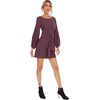 image:imageRVivimos Womens Fall Elegant Tie Waist Sweater Mini DressDark Orchid