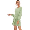 image:imageRVivimos Womens Fall Elegant Tie Waist Sweater Mini DressLight Green