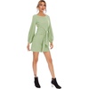 image:imageRVivimos Womens Fall Elegant Tie Waist Sweater Mini DressLight Green