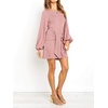 image:imageRVivimos Womens Fall Elegant Tie Waist Sweater Mini DressLightpink