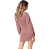 image:imageRVivimos Womens Fall Elegant Tie Waist Sweater Mini DressPink