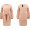 image:imageRVivimos Womens Fall Elegant Tie Waist Sweater Mini DressSalmon