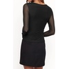 image:imageRVivimos Womens Mesh Going Out Tops Fitted Long Sleeve BlouseBlack