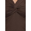 image:imageRVivimos Womens Mesh Going Out Tops Fitted Long Sleeve BlouseBrown