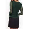image:imageRVivimos Womens Mesh Going Out Tops Fitted Long Sleeve BlouseDark Green
