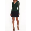 image:imageRVivimos Womens Mesh Going Out Tops Fitted Long Sleeve BlouseDark Green