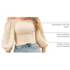 image:imageRVivimos Womens Summer Cotton Off the Shoulder Crop TopsBeige