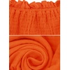 image:imageRVivimos Womens Summer Cotton Off the Shoulder Crop TopsOrange
