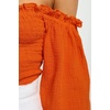 image:imageRVivimos Womens Summer Cotton Off the Shoulder Crop TopsOrange