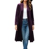 image:imageRVivimos Fall Jackets for Women Velvet Open Front CardiganDark Purple