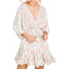 image:imageRVivimos Womens 34 Sleeve Floral Print Swing Mini DressBeige
