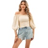 image:imageRVivimos Womens Summer Cotton Off the Shoulder Crop TopsBeige