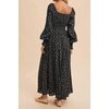 image:imageRVivimos Chiffon Elastic Empire Waist Maxi Dress for WomenBlack