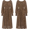 image:imageRVivimos Chiffon Elastic Empire Waist Maxi Dress for WomenBrown