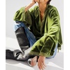 image:imageRVivimos Velvet Casual Fall Jackets for Women Kimono CardiganArmygreen