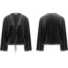 image:imageRVivimos Velvet Casual Fall Jackets for Women Kimono CardiganBlack