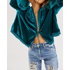 image:imageRVivimos Velvet Casual Fall Jackets for Women Kimono CardiganTeal