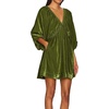 image:imageRVivimos Womens Fall Velvet Loose Tunic Mini Dress 34 SleeveArmy Green