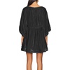 image:imageRVivimos Womens Fall Velvet Loose Tunic Mini Dress 34 SleeveBlack