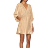 image:imageRVivimos Womens Fall Velvet Loose Tunic Mini Dress 34 SleeveChampagne