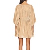 image:imageRVivimos Womens Fall Velvet Loose Tunic Mini Dress 34 SleeveChampagne