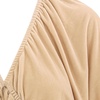 image:imageRVivimos Womens Fall Velvet Loose Tunic Mini Dress 34 SleeveChampagne