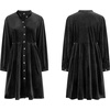 image:imageRVivimos Womens Velvet Fall ButtonDown Knee Length DressBlack