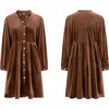 image:imageRVivimos Womens Velvet Fall ButtonDown Knee Length DressBrown