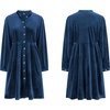 image:imageRVivimos Womens Velvet Fall ButtonDown Knee Length DressDark Blue