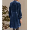 image:imageRVivimos Womens Velvet Fall ButtonDown Knee Length DressDark Blue