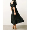 image:imageRVivimos Womens Velvet Square Neck Smocked Midi Dress FallBlack