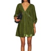 image:imageRVivimos Womens Fall Velvet Loose Tunic Mini Dress 34 SleeveArmy Green