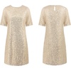 image:imageRVivimos Sparkly Sequin Loose Mini Party Dresses for WomenChampagne